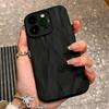 Luxury Chic Wrinkled Soft Silicone Phone Case For Iphone 16 15 14 13 12 11 Pro MAX XR XS 7 8Plus SE 2020 Shockproof Bumper Black White Back Cover