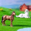 3 Pcs Horse Miniatures Mini Animal Figurines Tabletop Mini Horse Statues for DIY Fairy Garden Micro Landscape Decoration