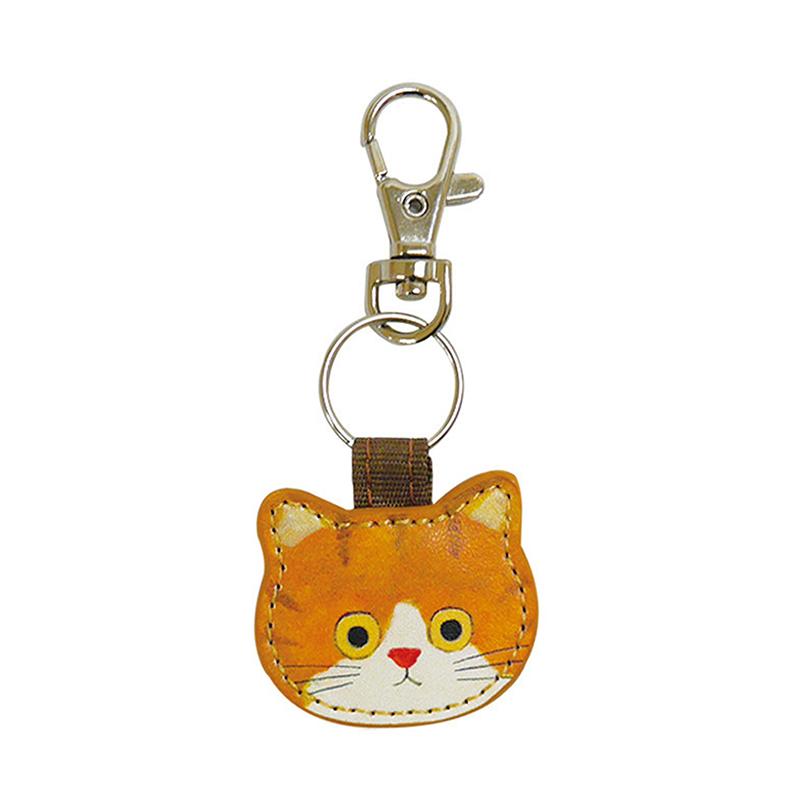 Милый мультяшный креативный кожаный брелок для ключей с изображением кота, модная кавайная сумка для котенка, брелок для рюкзака, украшения, аксессуары, подарки