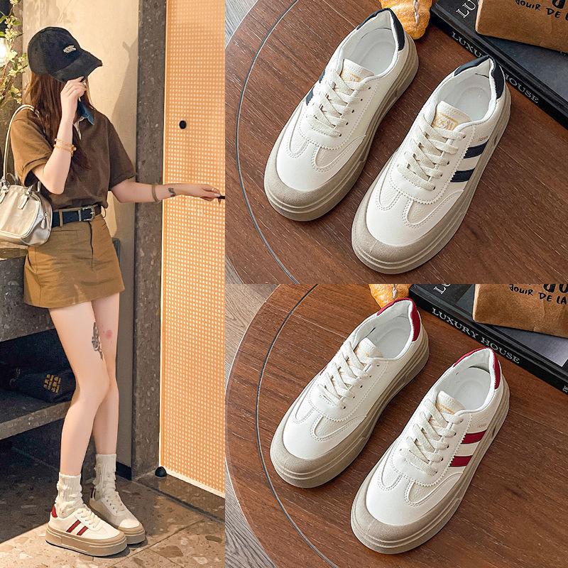 Increase the Height of Thick-soled German Training Shoes for Women's 2025 Spring and Autumn New Popular Versatile Breathable Sports Shoes Casua