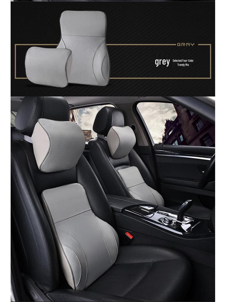 Buick Car Headrest and Lumbar Support Pillow - Memory Foam, Customizable Logo