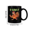 Смешная кружка F-Caw-F Chicken FCAWF, забавная чашка для чая, подарок для женщин и мужчин, 3,74"*3,15", милая чашка, подарок из премиального керамического материала