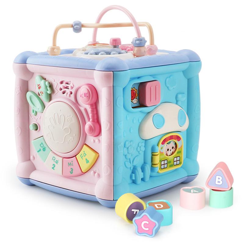 Baby Music Polyhedron Geometric Building Blocks Toy Multi-functional Early Education Toy For 0-3