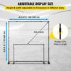 8FT Backdrop Banner Stand Step and Repeat Adjustable Telescopic Lightweight Trade Show Display Wall Exhibitor with Carrying Bag