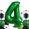 1 Set Balloon Set Soccer Number Shape Leakproof Contrast Color Sport Fans Baby Birthday Party Decoration Arch Balloon Photo Prop