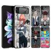 Чехол для телефона Makima Power Cover из Chainsaw Man для Samsung Galaxy Z Flip 7 6 5 4 3 5G Flip7 Flip6 Flip5 Flip4 Flip3 Черный Fundas Shell G