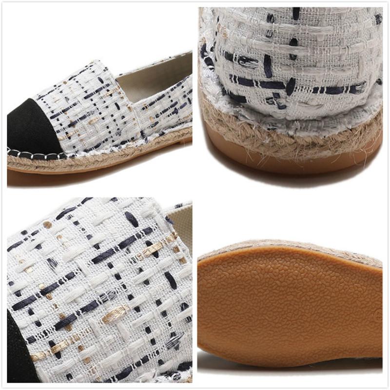 Четыре сезона плоские туфли женские 2024 новые соломенные пеньковые веревочные туфли рыбака повседневные женские дышащие туфли на платформе