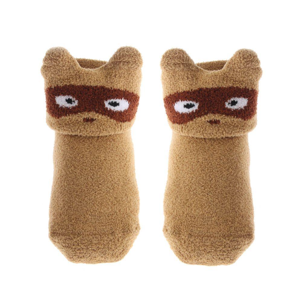 Animals Plush Soft Thickening Floor Sox Coral velvet socks Newborn Toddler Socks Anti-slip Slippers
