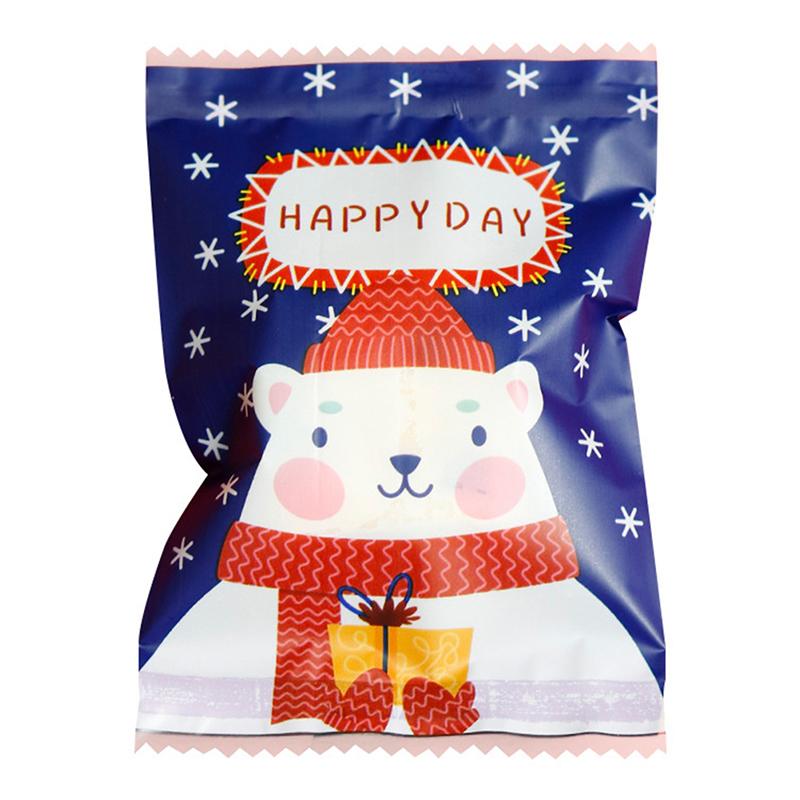 100 шт. 7*10 см. Пакеты для горячего запечатывания печенья Санта-Клауса для упаковки конфет, нуги, печенья, рождественских и новогодних украшений для вечеринок