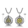 Rotating Eye of Horus Necklace for Men Retro Egyptian Amulet Pendant