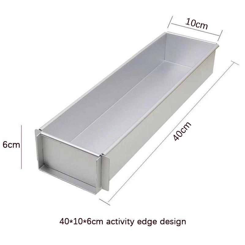 Professional Aluminium Alloy Loaf Bread Mold Long Cake Tiramisu Pan Activity Edge Durable Flat Toast Mold Home