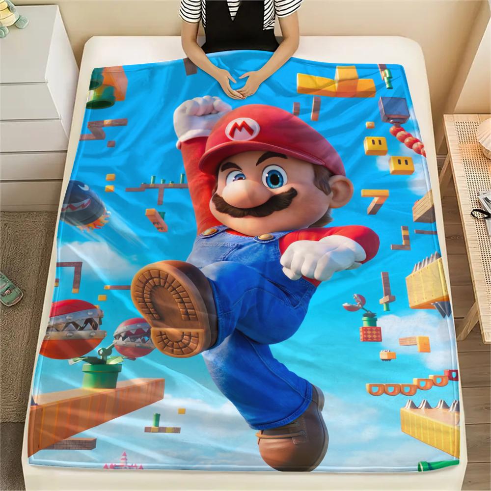Mario Classic Poster Blanket, Mario Fan Cozy Throw, Great Gift.chl