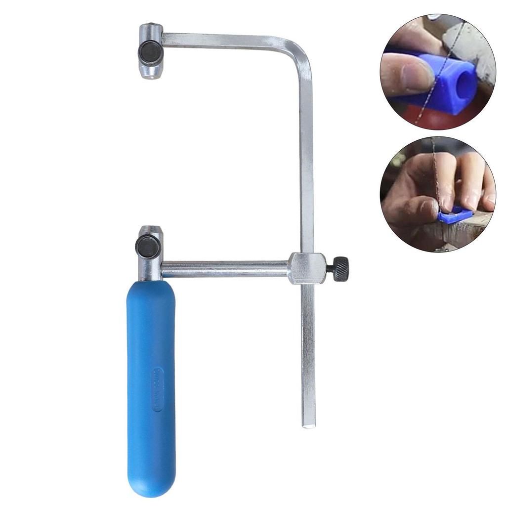 Jewelry Saw Frame U Shaped Saw Adjustable Cutting Tool Frame with 2 Pcs Saw Blades