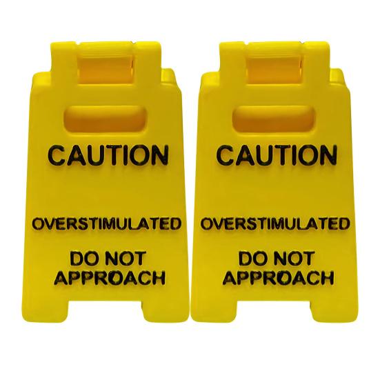 1/2 шт. Предупреждающий знак «Перевозбуждение», 3D-печатный предупреждающий знак, забавные аксессуары для вывесок на офисном столе