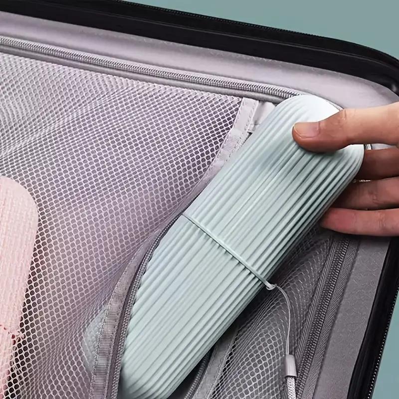 Portable Travel Toothbrush Box With Mouthwash Cup Convenient Brushing Cup And Toothwash Tooth Cylinder For Bathroom Essentials