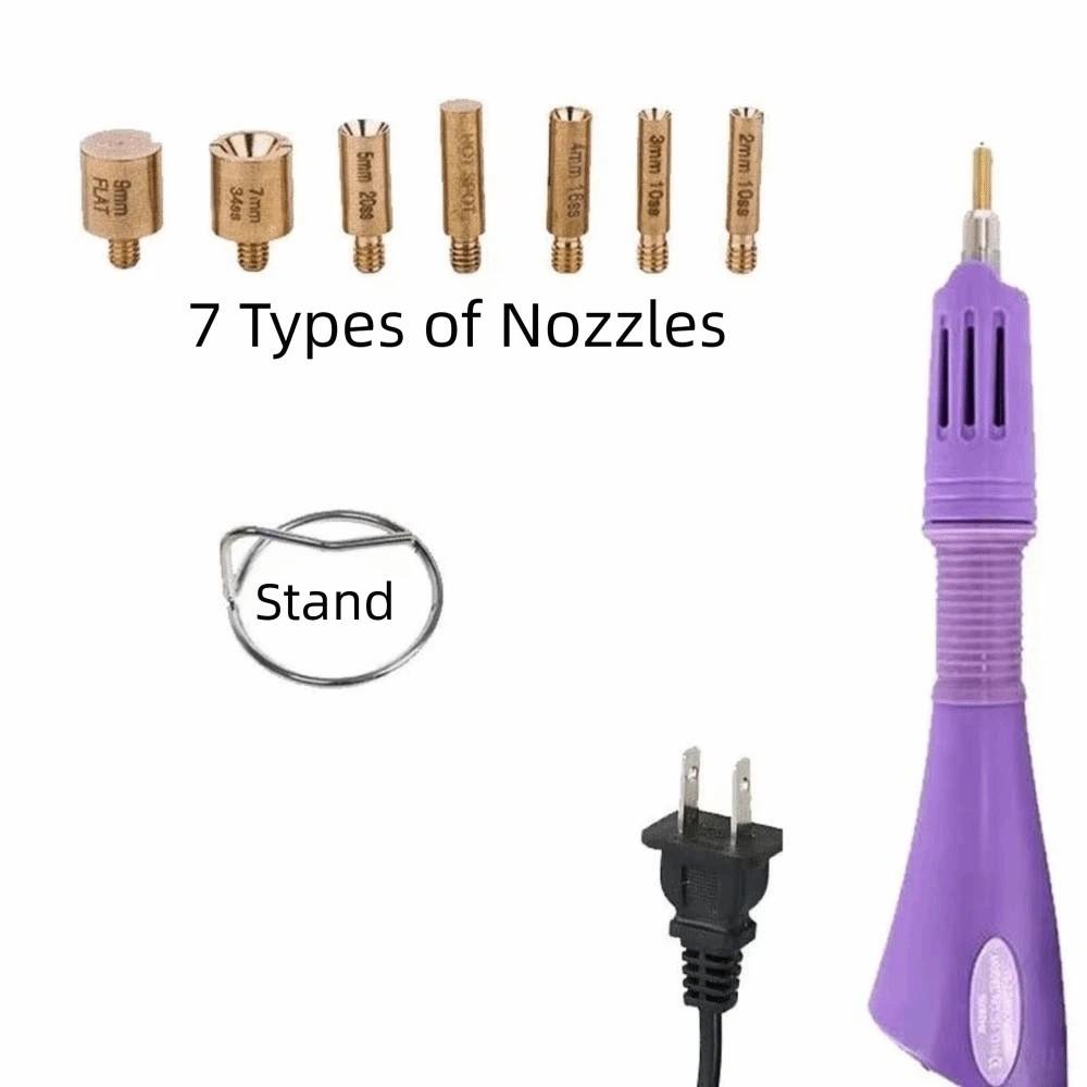 9pcs DIY Hot-fix Rhinestone Applicator Ergonomic Heated Rhinestone Pen Inlay Rhinestones Tool Bags