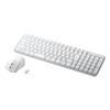 Sanwa Supply Wireless Keyboard with Mouse, White, SKB-WL25SETW