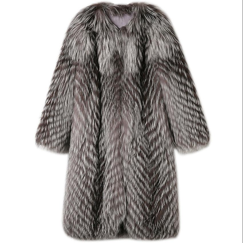 New Autumn and Winter Women's Fur Coats Imitation Fox Fur Long Coats Fashionable Fur Coats Winter Windbreakers