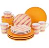 CreaTable Marbella Dinnerware Set, 16 Pieces (22893)