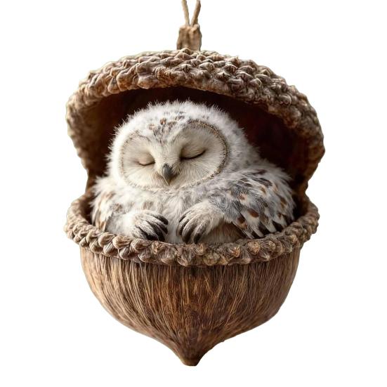 Лесные животные Желуди Украшения Акриловые Милые Рождественские елки Подвесные украшения Рустик