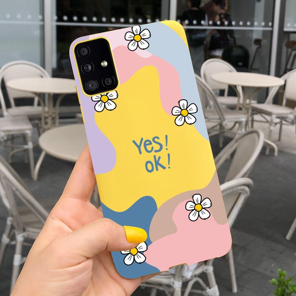 Милый Мультяшный Чехол Для Телефона Samsung Galaxy M51 M31 Конфетный Цвет Мягкий Силиконовый Задний Чехол Для Samsung M51 SM-M515F M31 Prime M315F