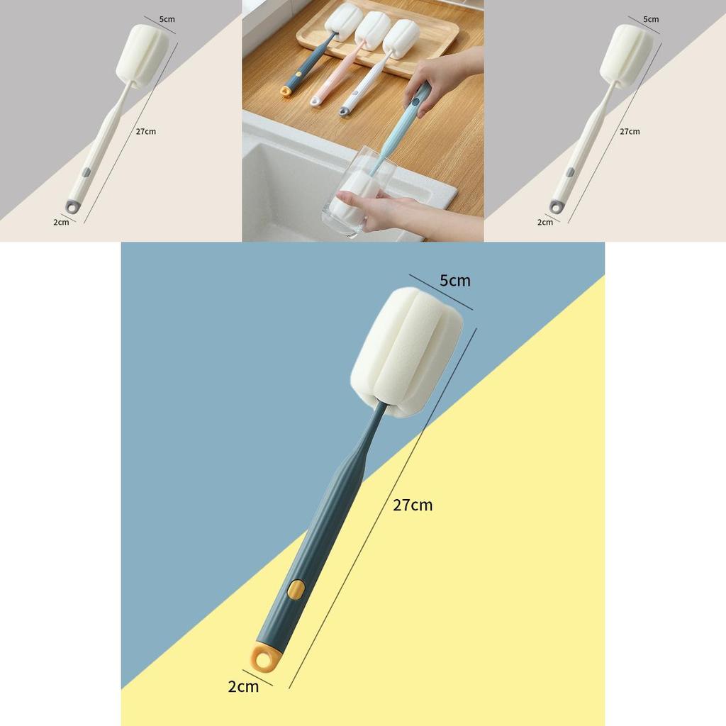 Household Sponge Cup Brush With Handle For Efficient Cleaning Of Drinking Vessels