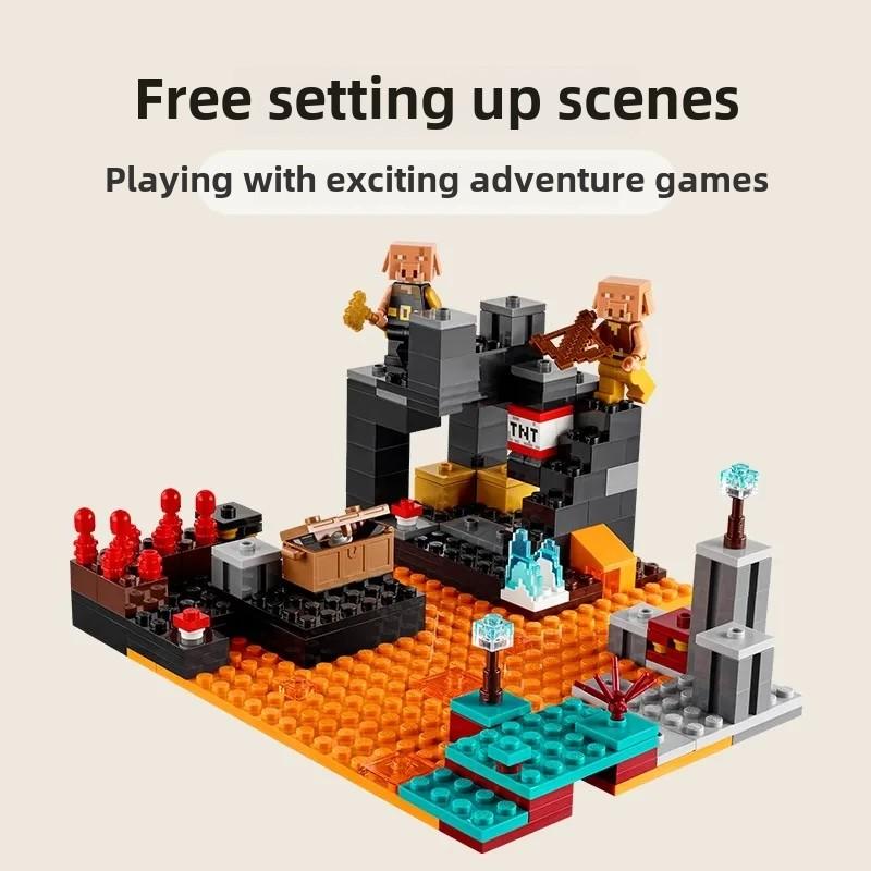 Товар Блок Мир Нижний Мир Крепость Серия Ад Подземелье Сборка Мальчики Игрушки