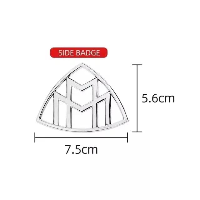1pcs 3D ABS Side Emblem Car GLS GLE S500 Logo for Maybach sticker Rear Bumper tail door trunk sticker Emblem styling Accessories qu1