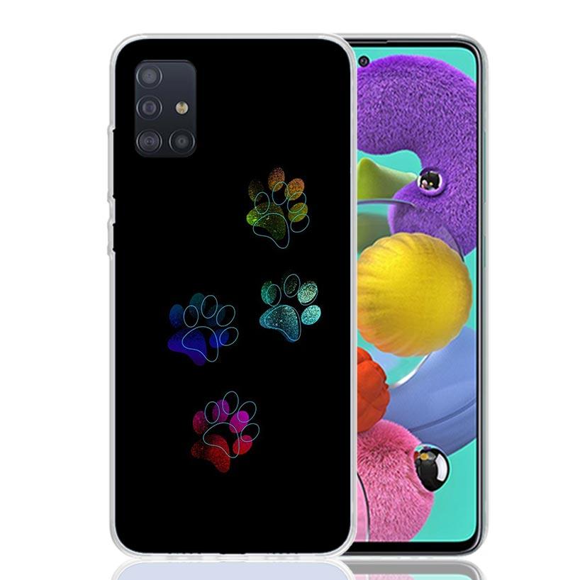 Мультяшные милые собачьи лапки для Samsung Galaxy A52S A42 A32 A22 A12 A02S A51 A50S Чехол для телефона A41 A31 A21S A30S A20S A20E A70 A71 A40 A