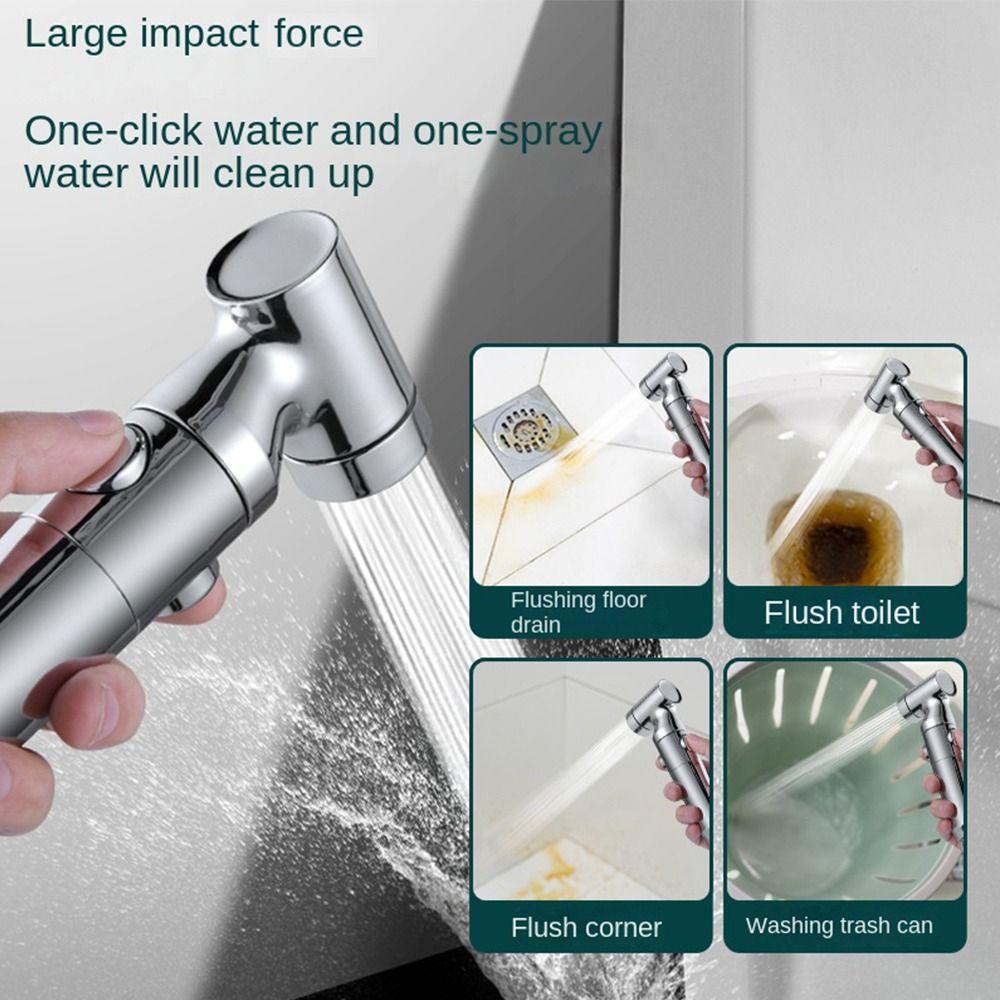 Chrome Shattaff Shower ABS Toilet Sprayer New Handheld Faucet Bathroom