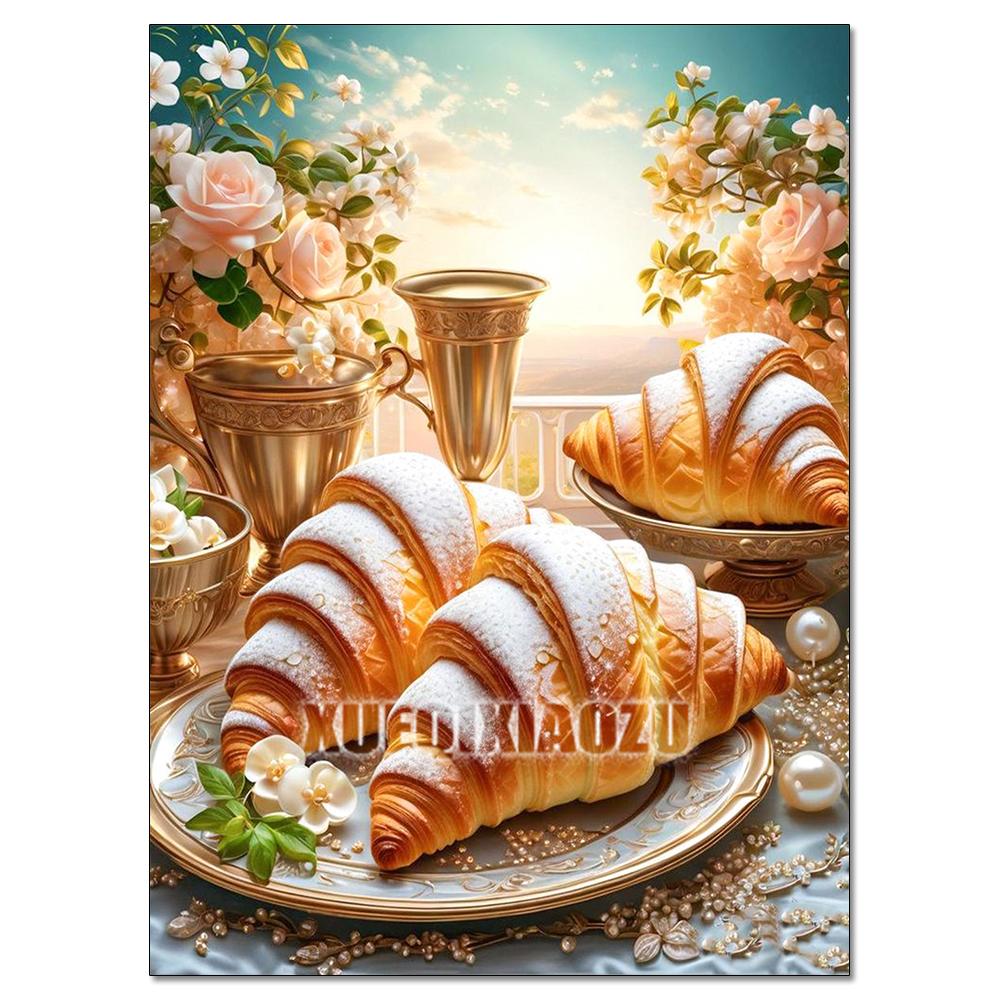 New Kitchen Restaurant Diamond Painting Decoration Bread Coffee Diamond Cross Stitch Kit DIY Handmade Adult Hobby Gift
