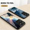 For Motorola Moto G15 4G Case Starry Sky Pattern Tempered Glass Phone Cover