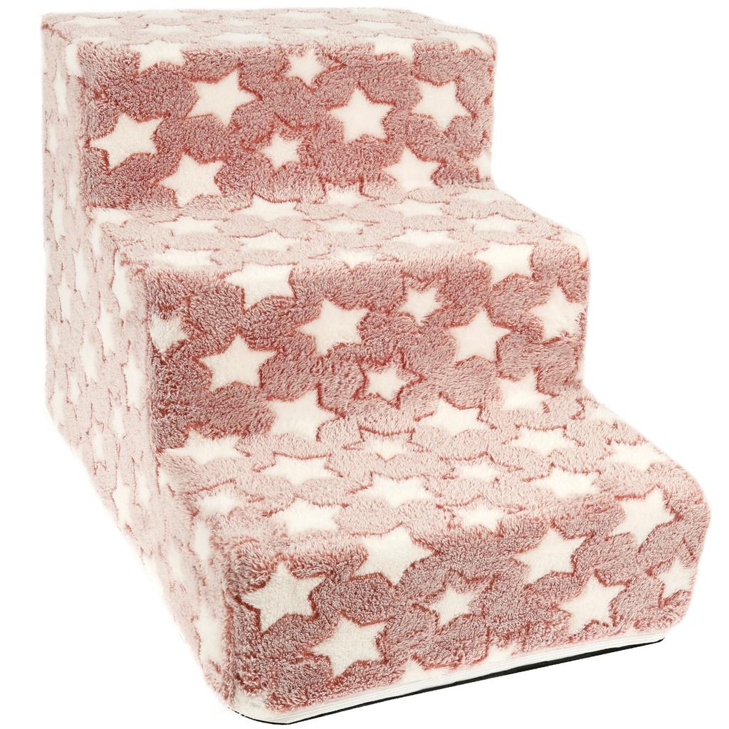 Прикроватная лестница для домашних животных, устойчивая ступенька для собачьей лежанки со съемным моющимся чехлом и нескользящим основанием, лестница в виде звезды для собак и кошек.