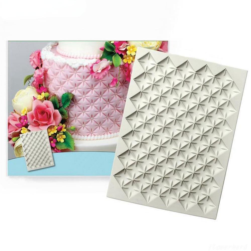 Silicone Mold Quilting Mould Big Silicone Fondant Mold Cake Decorating Tools Chocolate Mold Baking
