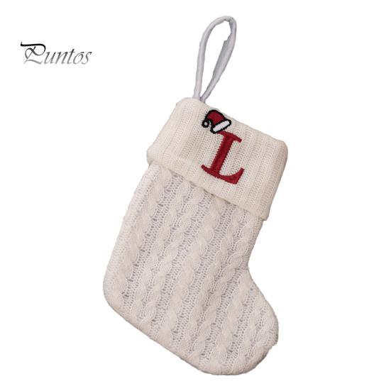 Рождественский чулок с буквами Легко повесить Привлекательный праздничный декор елки Подставка для подарков Рождественский чулок