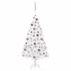 Maison Exclusive - Arbre de Noël artificiel pré-éclairé et boules blanc 150 cm PVC