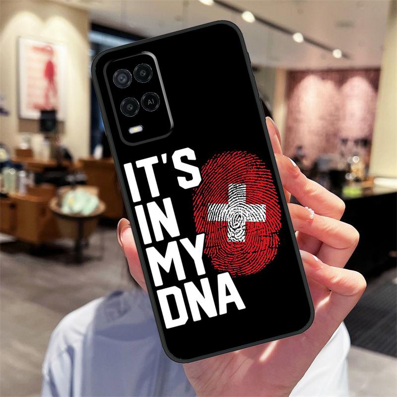 Switzerland Swiss Flag Case For Oppo A94 A74 A54 A18 A38 A58 A78 A98 A40 A60 A80 A16 A76 A96 A15 A17 A77 A57S Cover