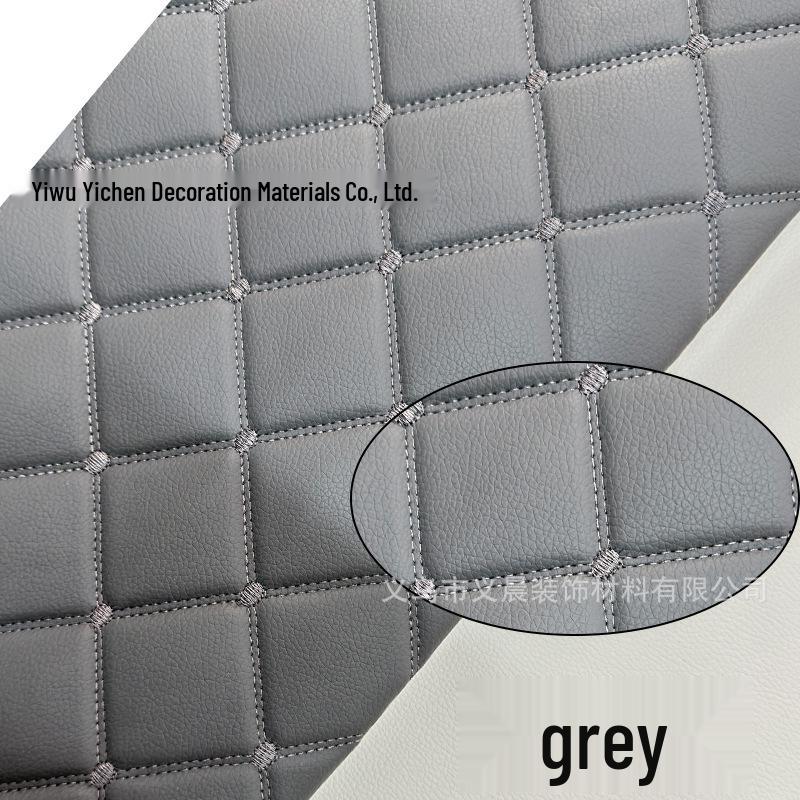 Diamond Lattice Sponge-Backed PVC Leather Fabric for Car Interiors