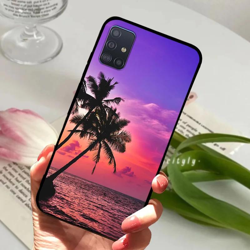 Чехол для Samsung A71 4G 5G Мягкий Силикон ТПУ Задняя крышка телефона Для Samsung Galaxy A Quantum Чехлы A716N Ударопрочный Бампер Fundas