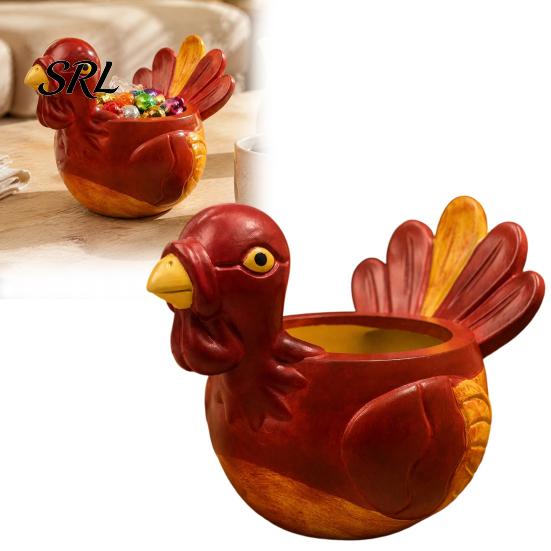 Unique Gifts for Thanksgiving Hand-painted Resin Turkey Ornament Thanksgiving, Autumn Harvest Desktop Storage Hand Painted Rustic Home Decor
