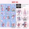9pcs/set Christmas Static Cling Stickers Window Decals Santa Claus Scene Festive Window Decals Christmas Home Party Decor