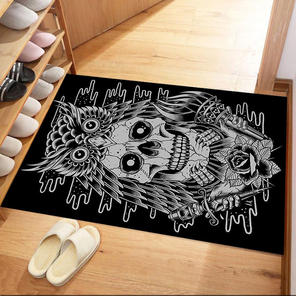 Neon Skeleton Party Floor Mats for Living Room, Bedroom and Room Decoration Are Suitable for Gifts.
