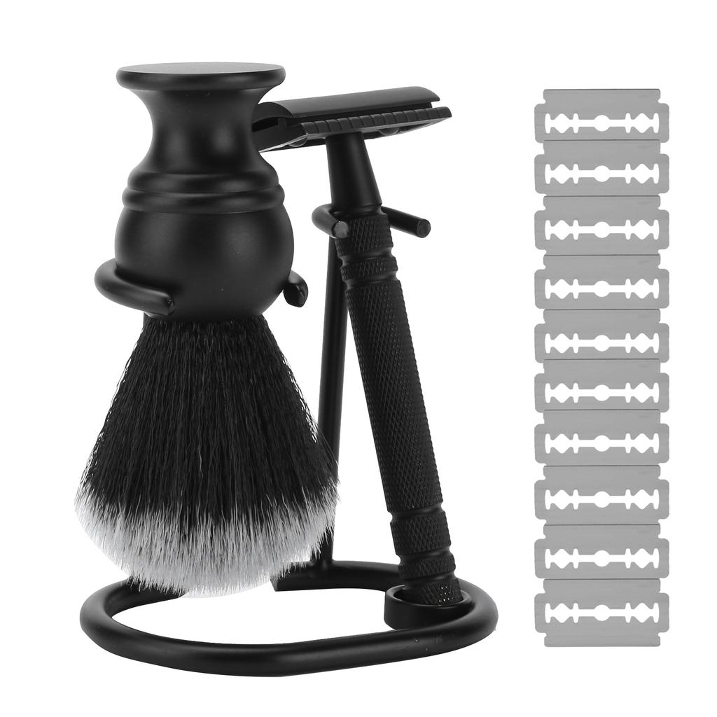 Помазок для бритья, бритвенная стойка, лезвие бритвы, мужской набор для бритья для салона, семьи