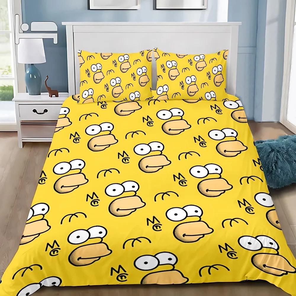 Exquisite Duvet Cover Set S-Simpsons Catoon Bedding Set Bedroom Decoration Single Twin Full Size Kids Adult Boys 2/3piece set