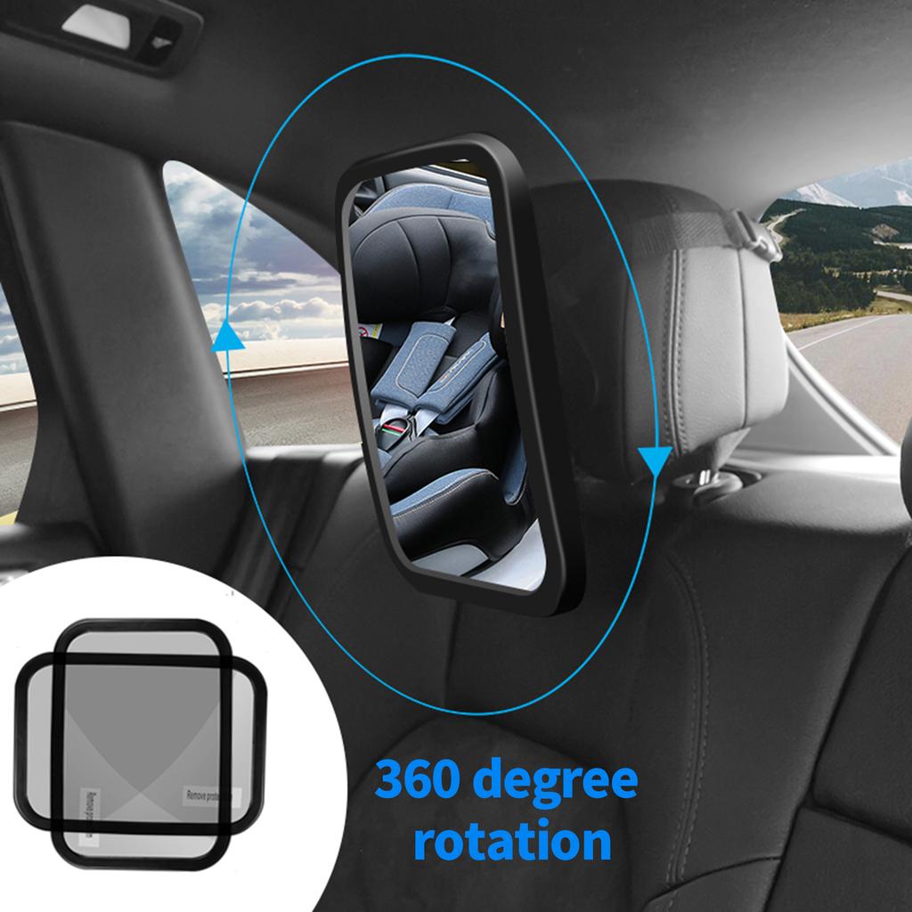 Baby Car Mirror with Light Remote Controller Acrylic Adjustable Baby Mirror for Car Observe Baby " S
