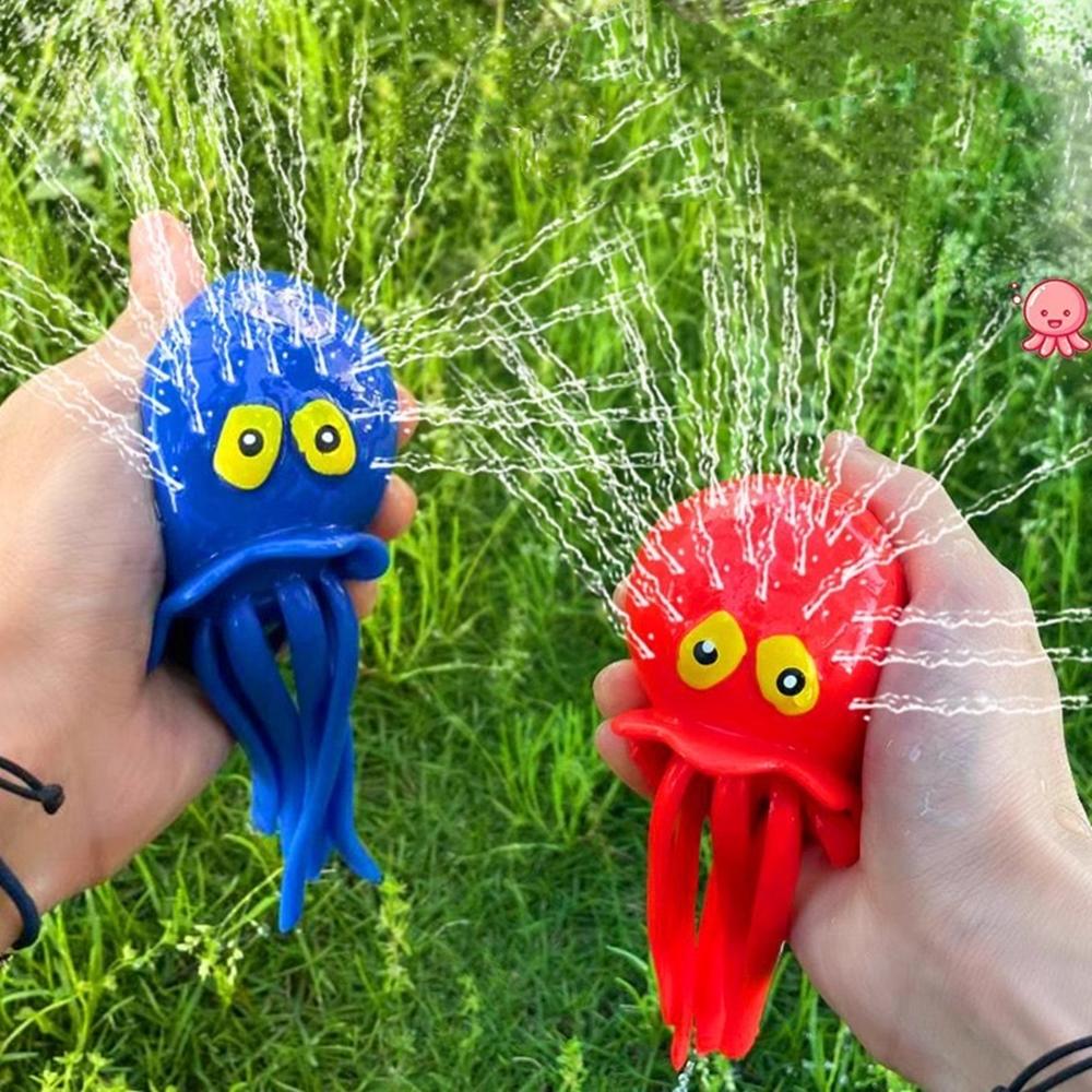Игрушки для купания младенцев в виде осьминога - Впитывающие игрушки-пищалки для воды, Снятие стресса, Сенсорные игры - Летние развлечения в бассейне, на пляже, для плавания детей