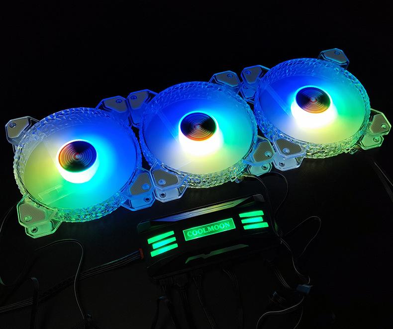 Контроллер вентилятора ARGB Sync 5 В 3-контактный с ШИМ-регулировкой температуры и беспроводным пультом дистанционного управления