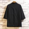 Мужское японское кимоно, классический новый стиль, модный дизайн, повседневный кардиган, повседневный плащ с открытой передней частью, куртка, пальто черного цвета, большие размеры