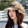 WTEMPO Широкополые дышащие складные пляжные солнцезащитные шляпы с цветочным узором женские весенне-летние однотонные сетчатые солнцезащитные шляпы в стиле пэчворк