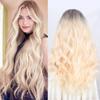 Длинные волнистые светлые синтетические парики Ежедневные парики из натуральных волос с челкой Парик для косплея для женщин Термостойкий